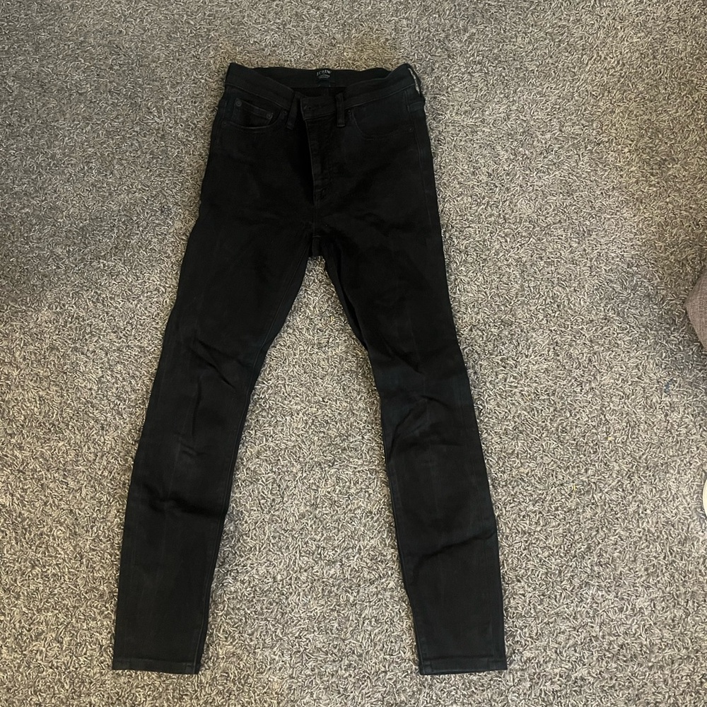J. Crew High-Rise Skinny Jeans in Black